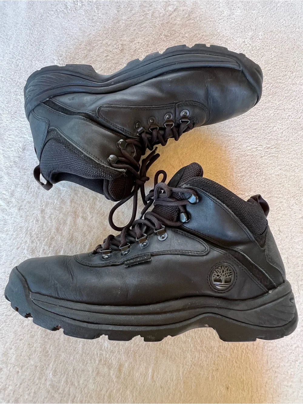 TIMBERLAND Men's White Ledge Mid Waterproof Hiking Boot BLACK SIZE 9.5